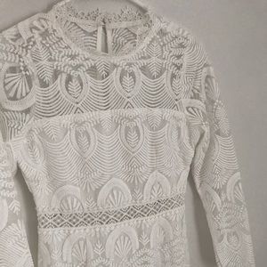 Xenia white lace dress